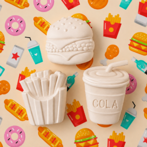 Take-Away DIY Painting Kit showing examples of the unpainted designs